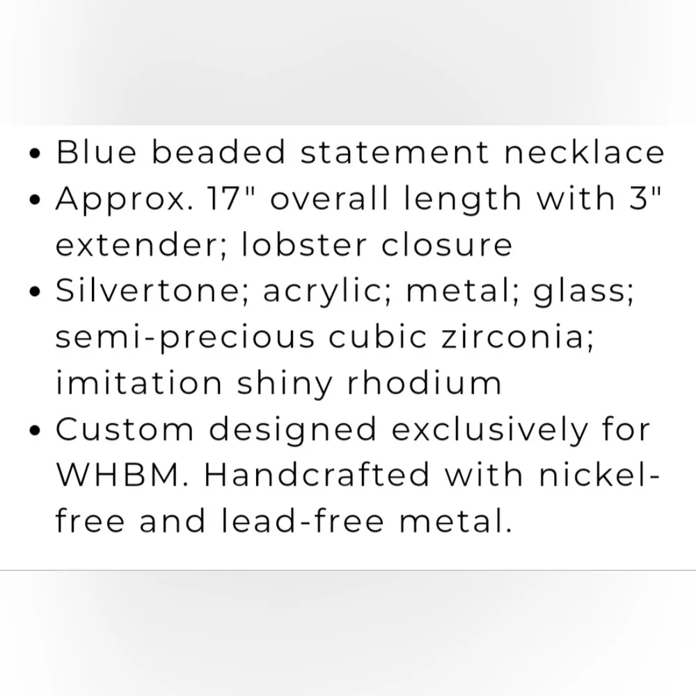 WHBM tribal beaded necklace/choker NWT Boho Festival Coachella‎